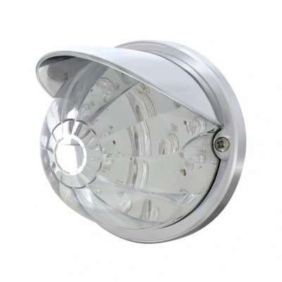 17 LED Watermelon Flush Mount Kit With Visor - Amber LED/Clear Lens