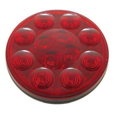 12 Led 4&Quot; Round Light (Stop, Turn &Amp; Tail) - Red Led/Red Lens 4 12 LED 4" Round Light (Stop, Turn & Tail) - Red LED/Red Lens
