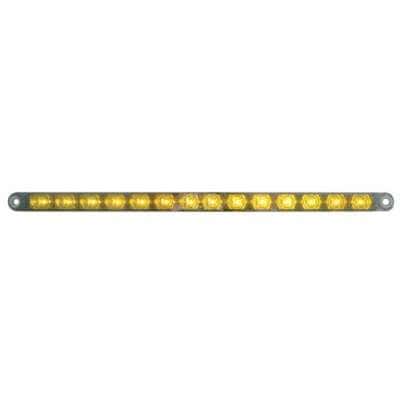 14 LED 12" Auxiliary strip Light - Amber LED/Chrome Lens