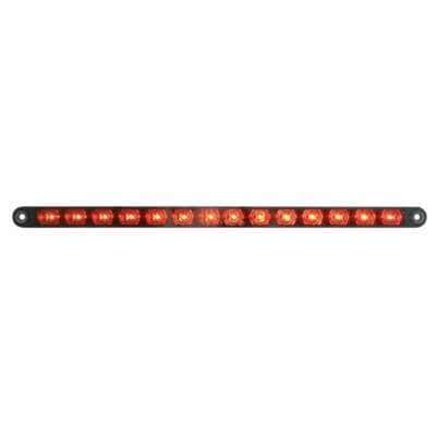 14 LED 12" Auxiliary strip Light - Red LED/Chrome Lens