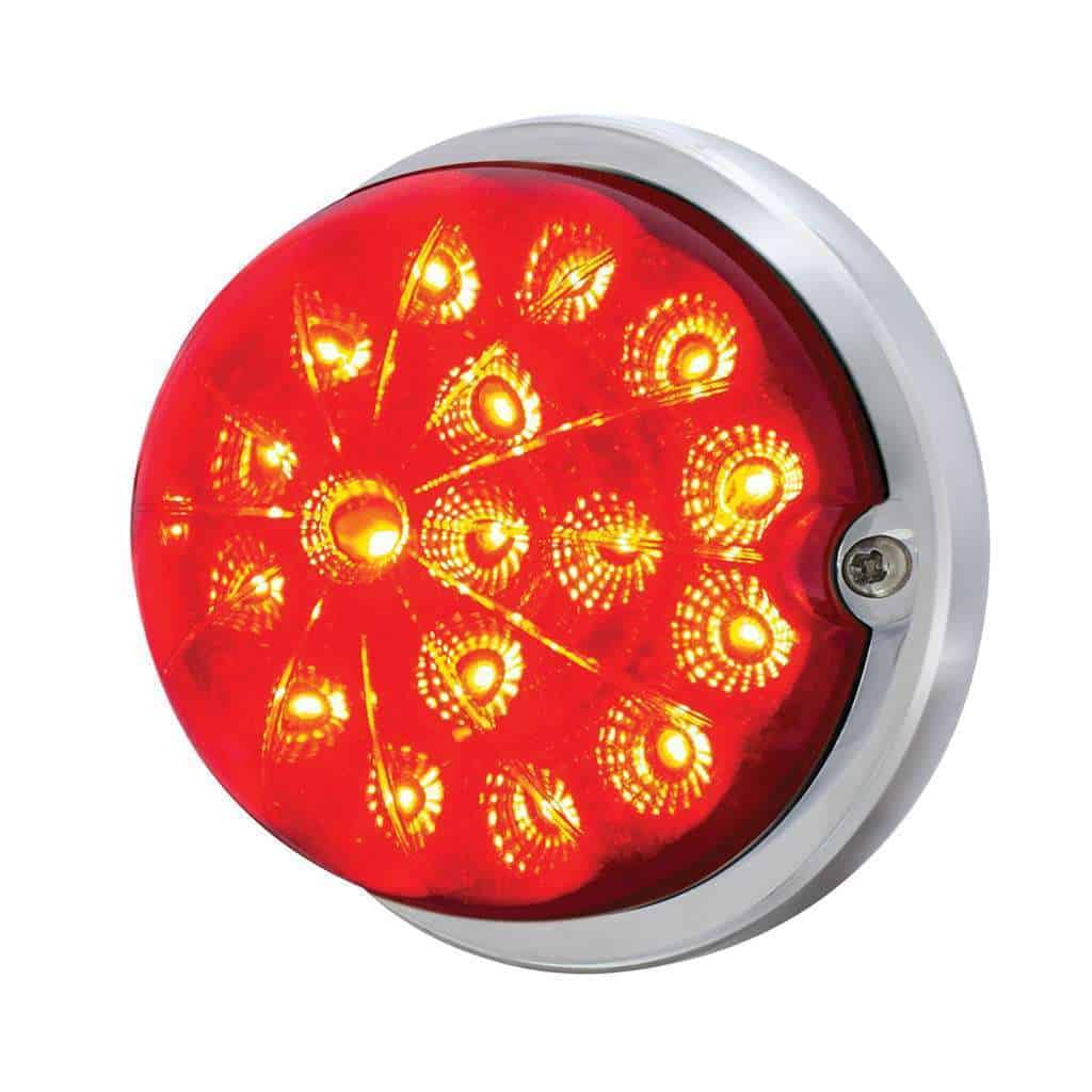 17 LED Dual Function Reflector Flush Mount Kit – Red