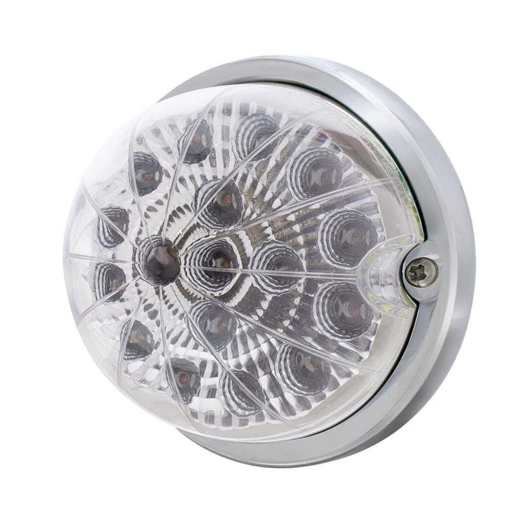 17 LED Dual Function Reflector Flush Mount Kit – Amber w/Clear Lens