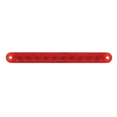 10 LED 6-1/2" Light Bar Only (Stop, Turn & Tail) - Red LED/Red Lens