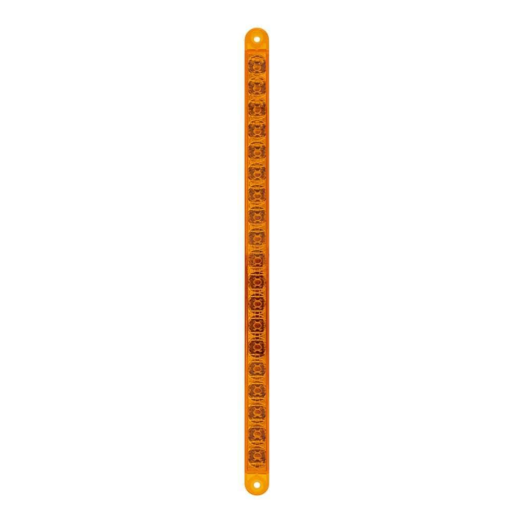 19 LED 12" Reflector Turn Signal Light Bar - Amber LED/Amber Lens