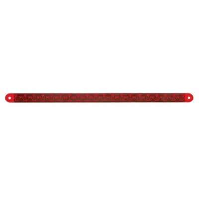 19 LED 12" Reflector Light Bar (Stop, Turn & Tail) - Red LED/Red Lens