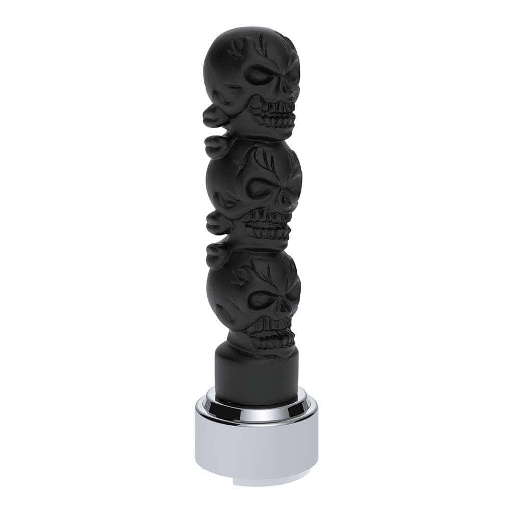Thread-On 3-Skulls Gearshift Knob With Adapter For Eaton-Fuller 9/10 Speed Shifter 6 Thread-On 3-Skulls Gearshift Knob With Adapter For Eaton-Fuller 9/10 Speed Shifter