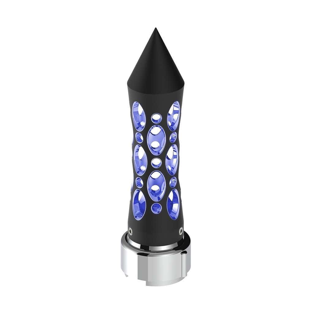Thread-On Daytona Style Spike Gearshift Knob With Led 9/10 Speed Adapter-Black 3 Thread-On Daytona Style Spike Gearshift Knob With LED 9/10 Speed Adapter-Black