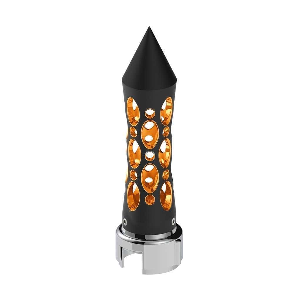 Thread-On Daytona Style Spike Gearshift Knob With LED 13/15/18 Speed Adapter