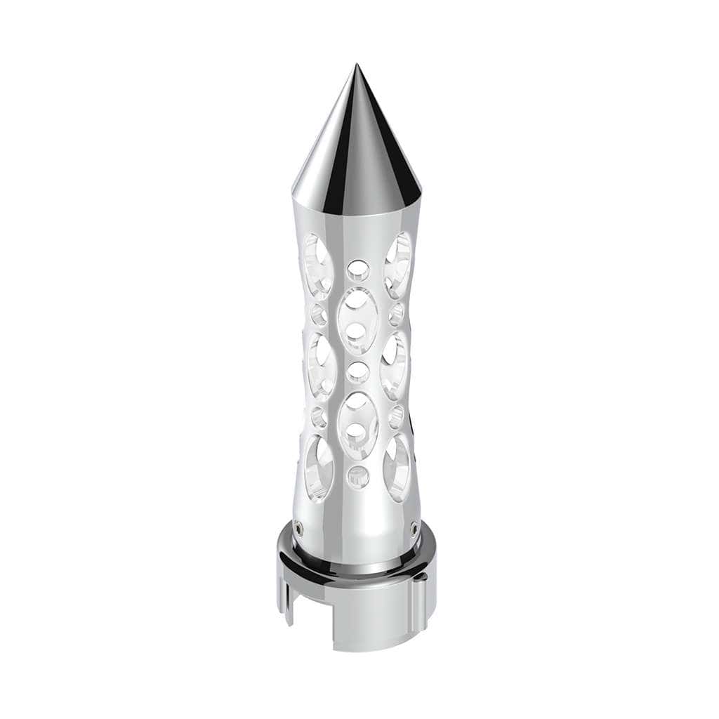 Thread-On Daytona Style Spike Gearshift Knob With Led 13/15/18 Speed Adapter-Chrome 4 Thread-On Daytona Style Spike Gearshift Knob With LED 13/15/18 Speed Adapter
