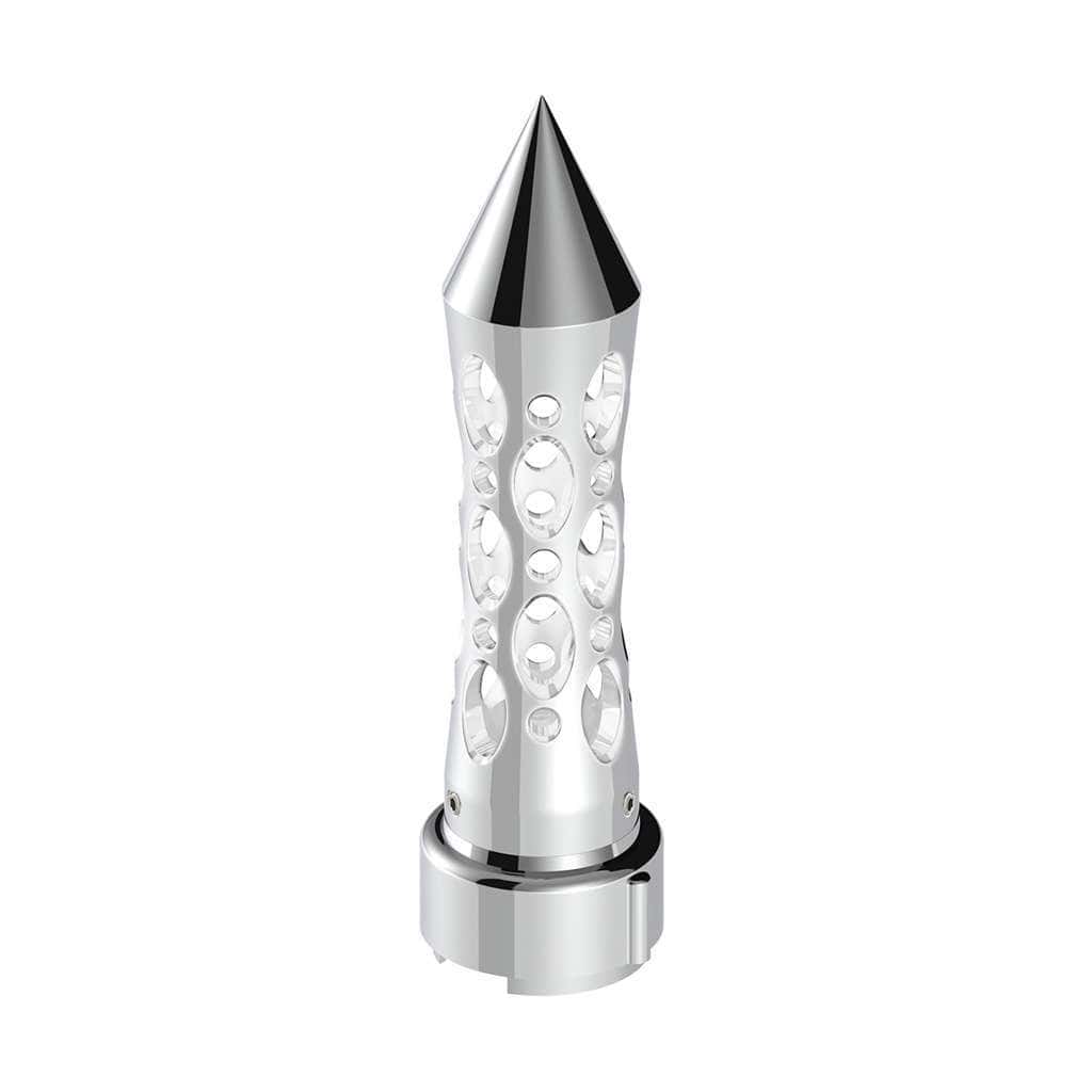 Thread-On Daytona Style Spike Gearshift Knob With Led 9/10 Speed Adapter-Chrome 4 Thread-On Daytona Style Spike Gearshift Knob With LED 9/10 Speed Adapter-Chrome