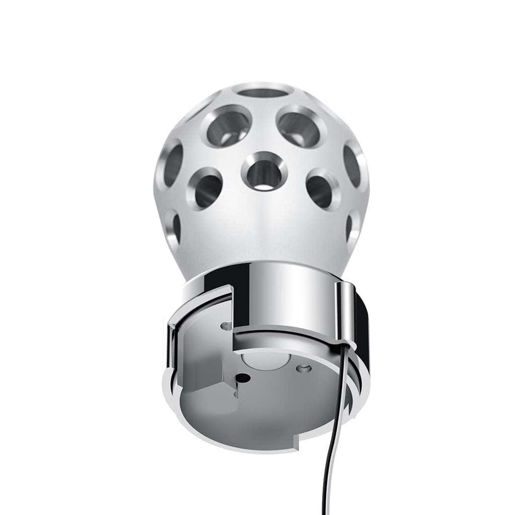 Thread-On Phoenix Style Ball Gearshift Knob With Led 13/15/18 Speed Adapter-Chrome 7 Thread-On Phoenix Style Ball Gearshift Knob With LED 13/15/18 Speed Adapter