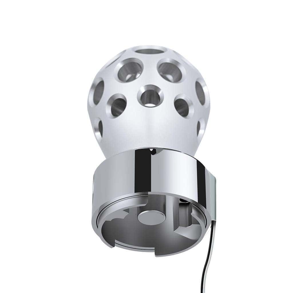Thread-On Phoenix Style Ball Gearshift Knob With Led 9/10 Speed Adapter-Chrome 7 Thread-On Phoenix Style Ball Gearshift Knob With LED 9/10 Speed Adapter