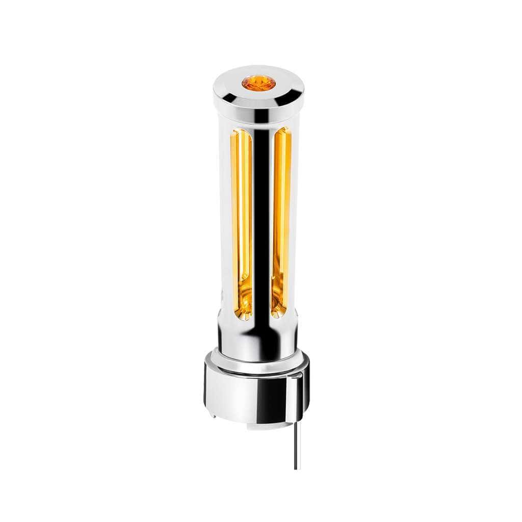 Thread-On Sonoma Style Gearshift Knob With LED 9/10 Speed Adapter-Chrome