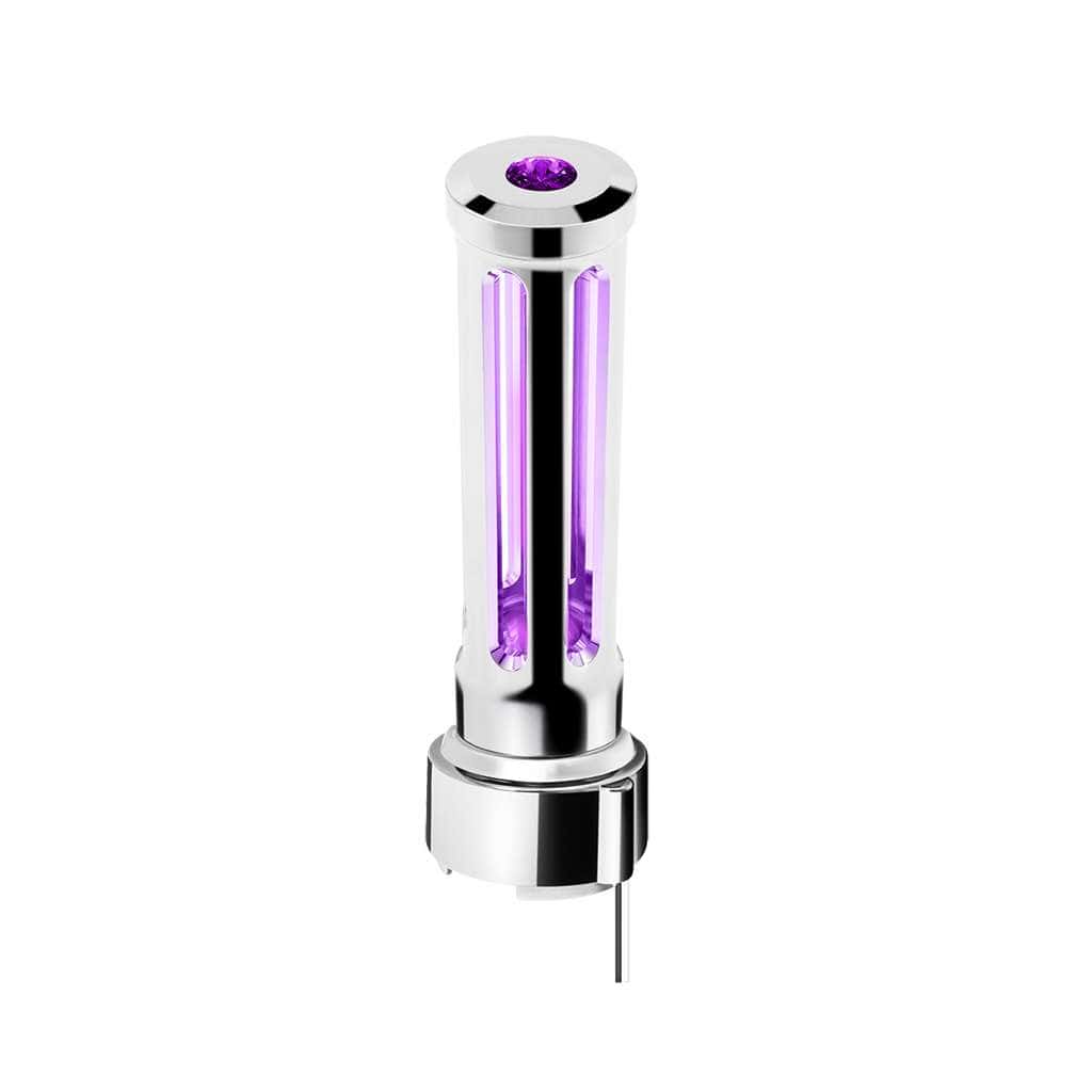 Thread-On Sonoma Style Gearshift Knob With Led 9/10 Speed Adapter-Chrome 6 Thread-On Sonoma Style Gearshift Knob With LED 9/10 Speed Adapter-Chrome