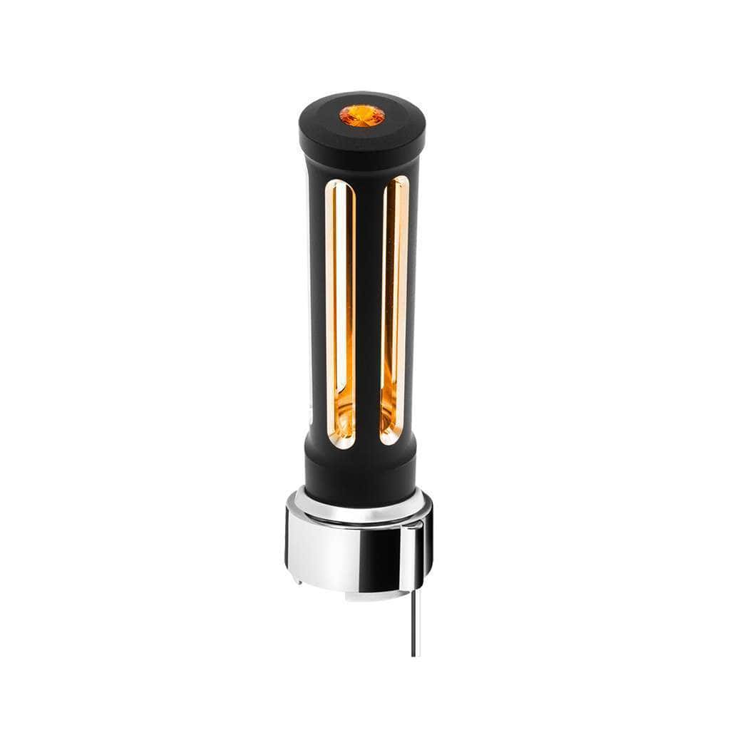 Thread-On Matte Black Sonoma Style Gearshift Knob With LED 9/10 Speed Adapter-Black