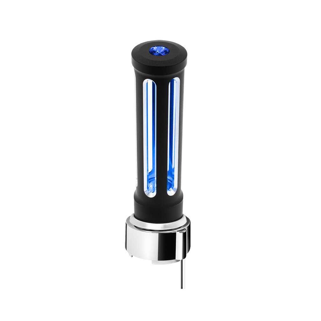 Thread-On Matte Black Sonoma Style Gearshift Knob With LED 9/10 Speed Adapter-Black