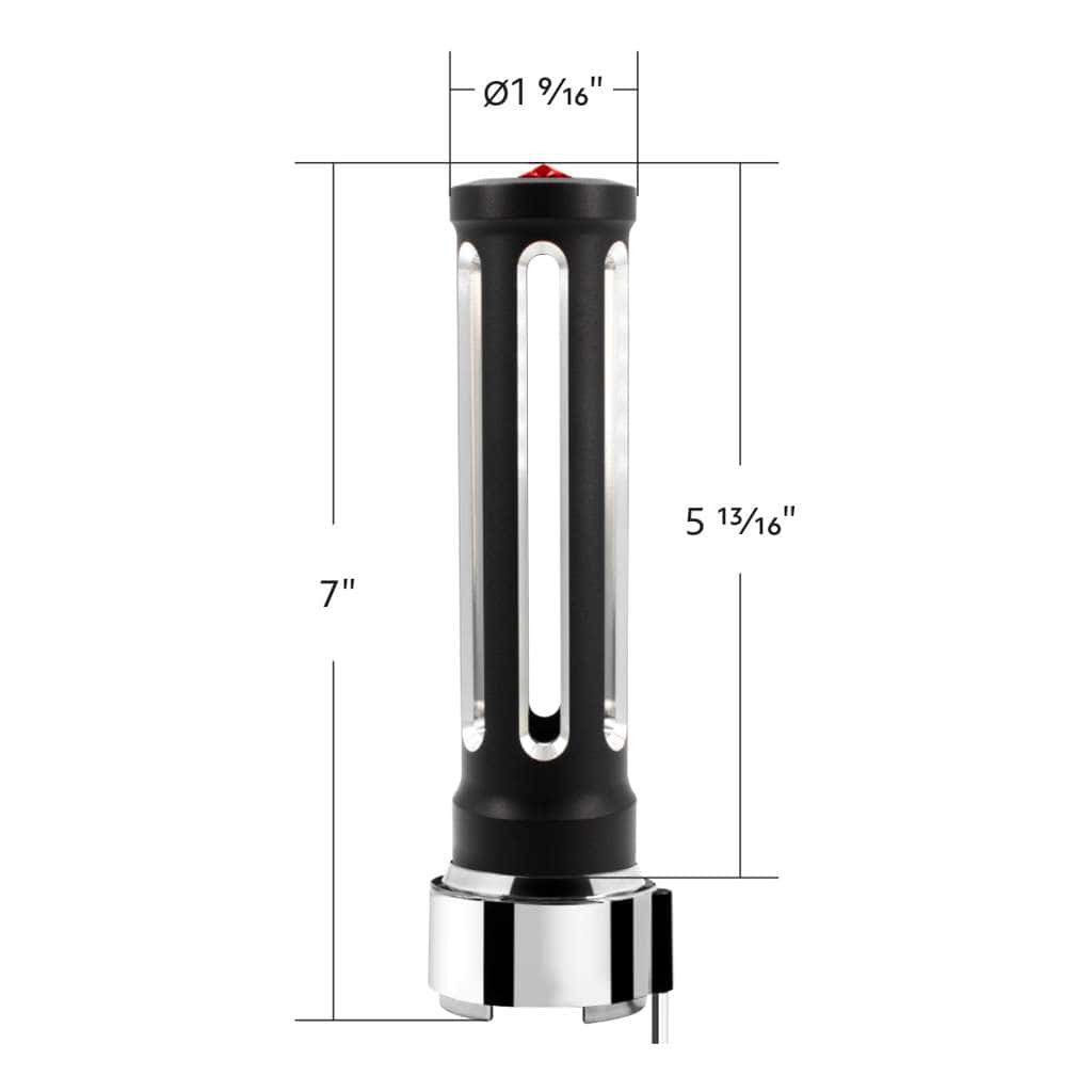 Thread-On Sonoma Style Gearshift Knob With Led 9/10 Speed Adapter-Black 8 Thread-On Matte Black Sonoma Style Gearshift Knob With LED 9/10 Speed Adapter-Black