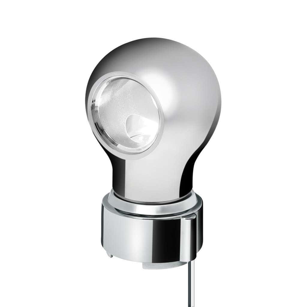 Thread-On Charlotte Style Gearshift Knob With Led 9/10 Speed Adapter-Chrome 3 Thread-On Charlotte Style Gearshift Knob With LED 9/10 Speed Adapter