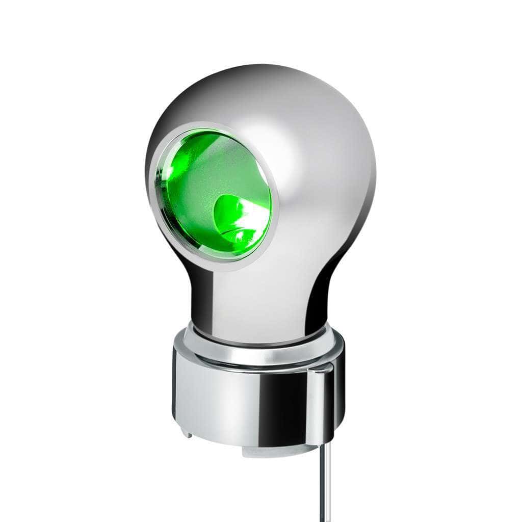Thread-On Charlotte Style Gearshift Knob With Led 9/10 Speed Adapter-Chrome 4 Thread-On Charlotte Style Gearshift Knob With LED 9/10 Speed Adapter