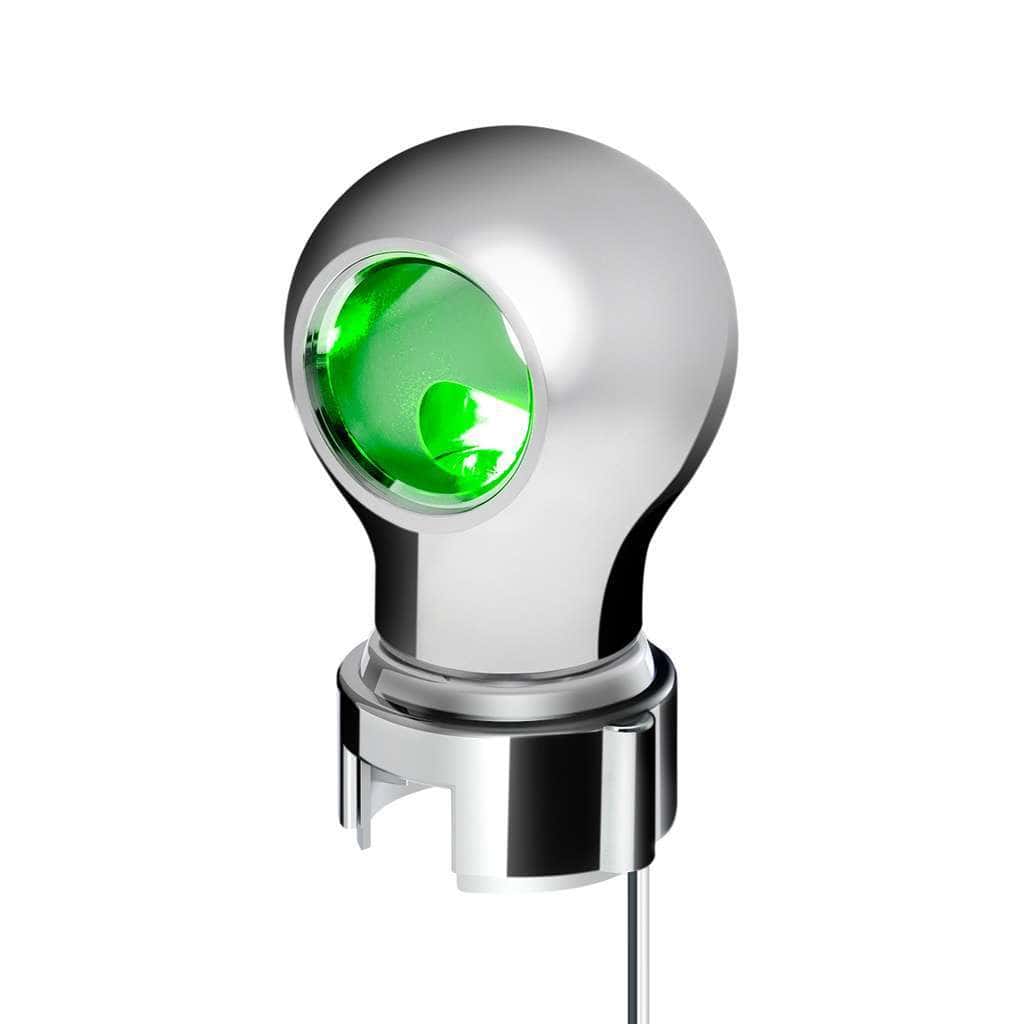 Thread-On Charlotte Style Gearshift Knob With Led 13/15/18 Speed Adapter-Chrome 4 Thread-On Charlotte Style Gearshift Knob With LED 13/15/18 Speed Adapter