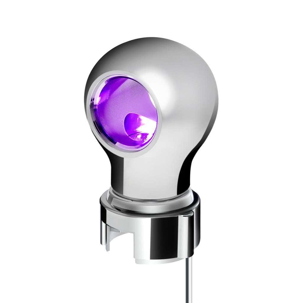 Thread-On Charlotte Style Gearshift Knob With Led 13/15/18 Speed Adapter-Chrome 5 Thread-On Charlotte Style Gearshift Knob With LED 13/15/18 Speed Adapter