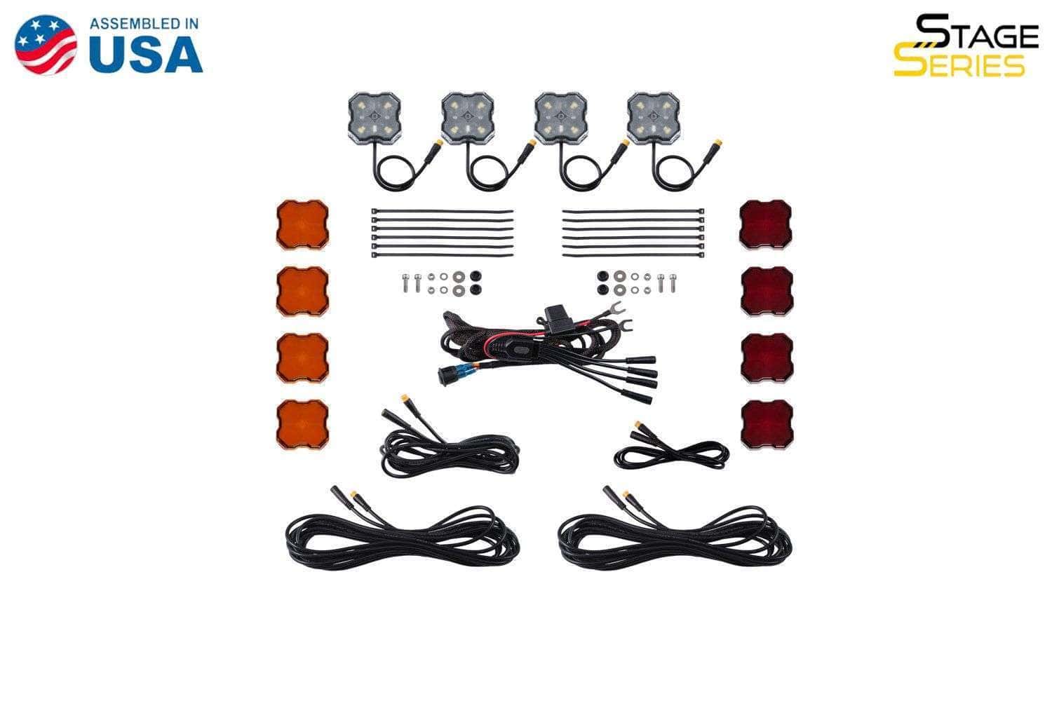 Diode Dynamics Single-Color Led Rock Light Kit Stage Series (4-Pack) 7 Stage Series Single-Color LED Rock Light Kit (4-pack)