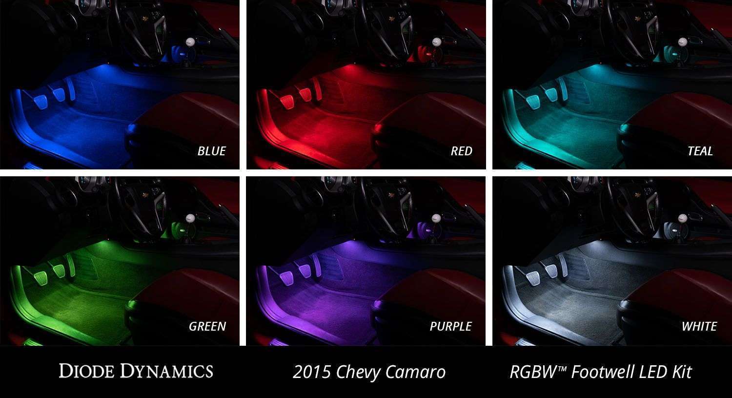 Diode Dynamics Rgbw Multicolor Footwell Led Kit 9 Diode Dynamics RGBW Multicolor Footwell LED Kit
