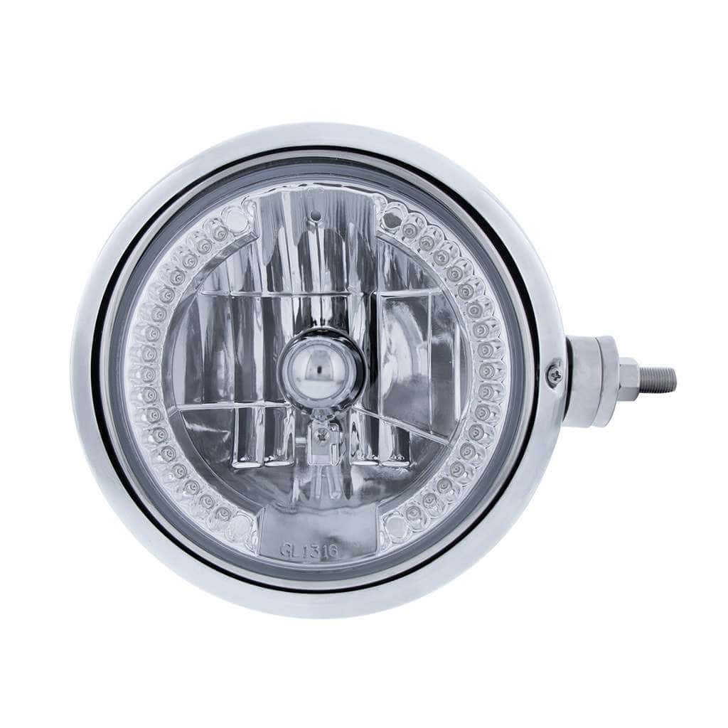 SS Guide 682-C tyle Headlight Assembly W/Crystal Lens & 34 LEDs Position Light -Horizontal Mount