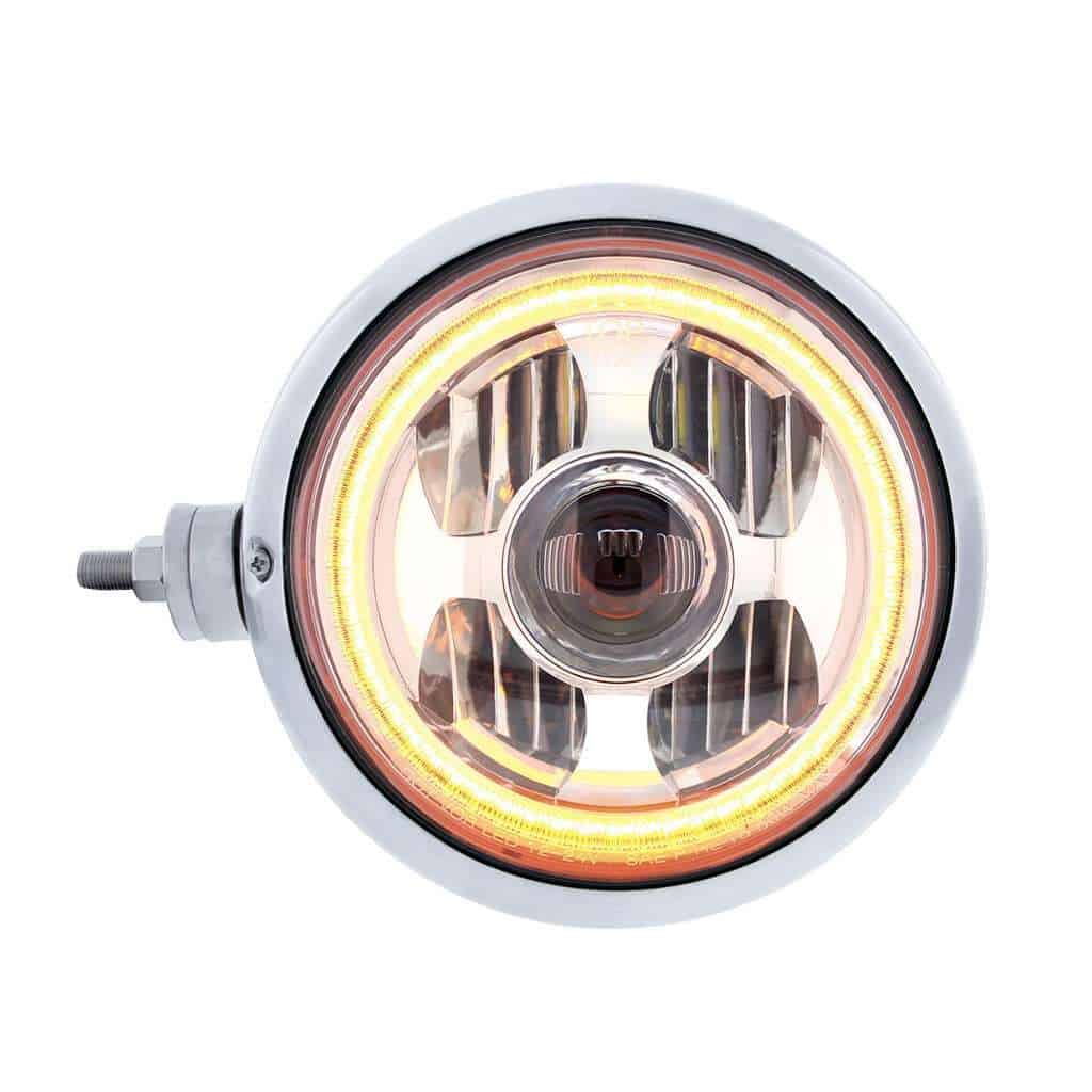 Ss Guide 682-C Style Assembly W/Led Headlight &Amp; Dual Color Position Light 3 SS Guide 682-C Style Headlight Assembly W/LED Headlight & Dual Color Position Light -Horizontal Mount