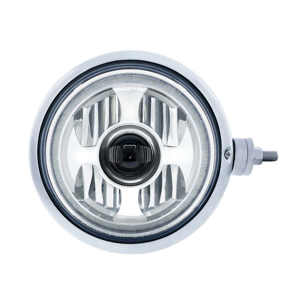 SS Guide 682-C Style Headlight Assembly W/LED Headlight & Dual Color Position Light -Horizontal Mount