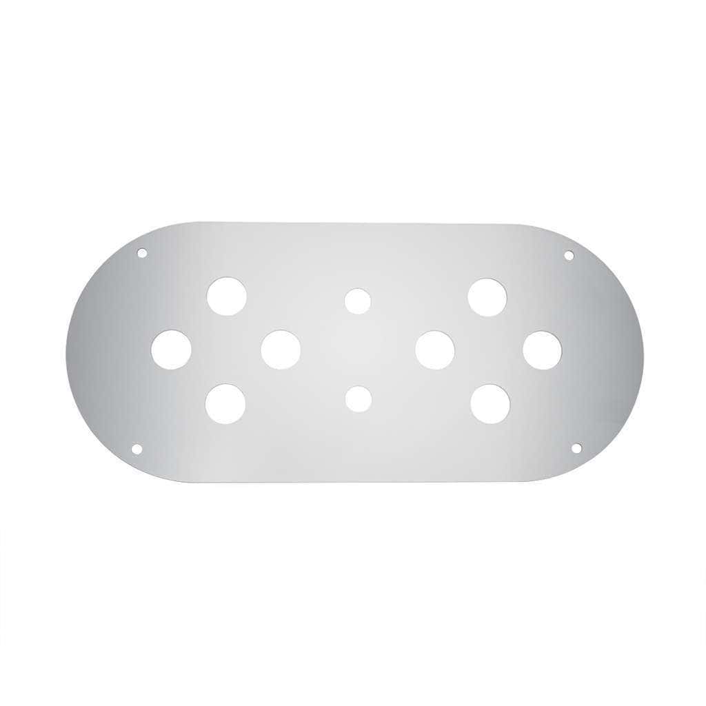 Kenworth/Peterbilt SS Above Door Dome Light Plate w/8 x 3/4" Cutouts