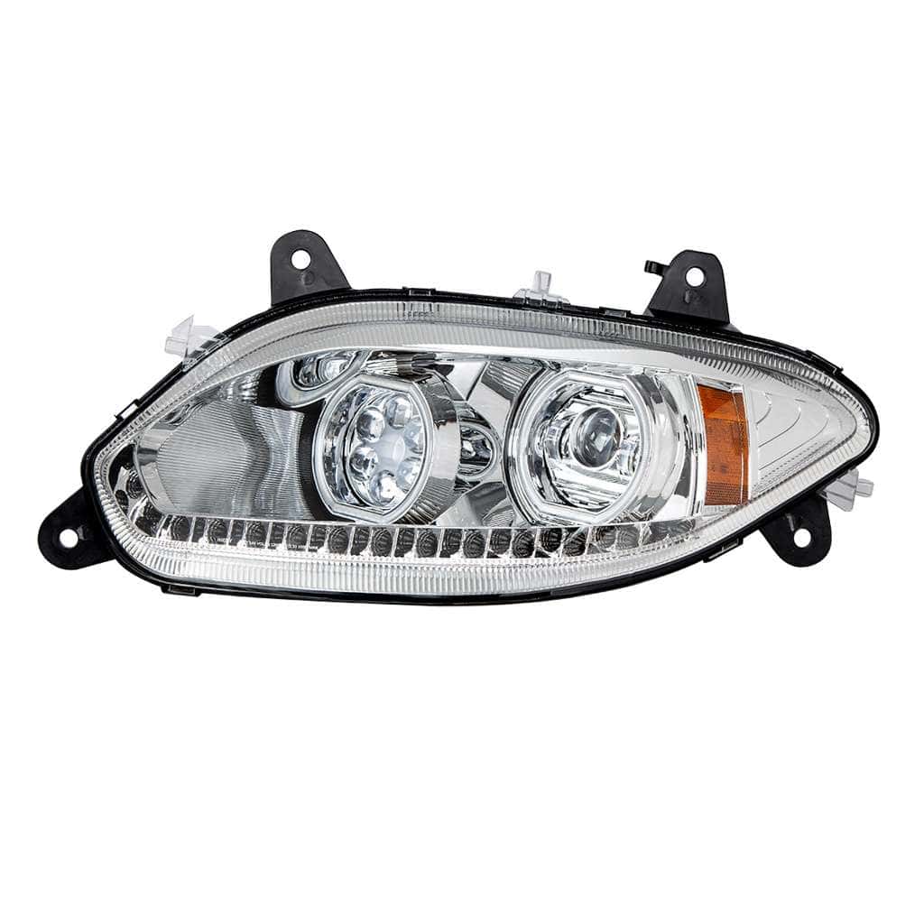 International LT Chrome 17 LED Headlight w/Halo & Sequential Turn Signal