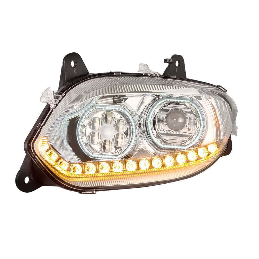 International Lt Chrome 17 Led Headlight W/Halo &Amp; Sequential Turn Signal 3 International LT Chrome 17 LED Headlight w/Halo & Sequential Turn Signal