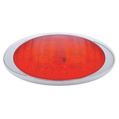 40 LED Oval Phantom III Light (Stop, Turn & Tail) - Red LED/Red Lens