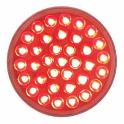 36 LED 4" Round Light (Stop, Turn & Tail) - Red/Clear Lens