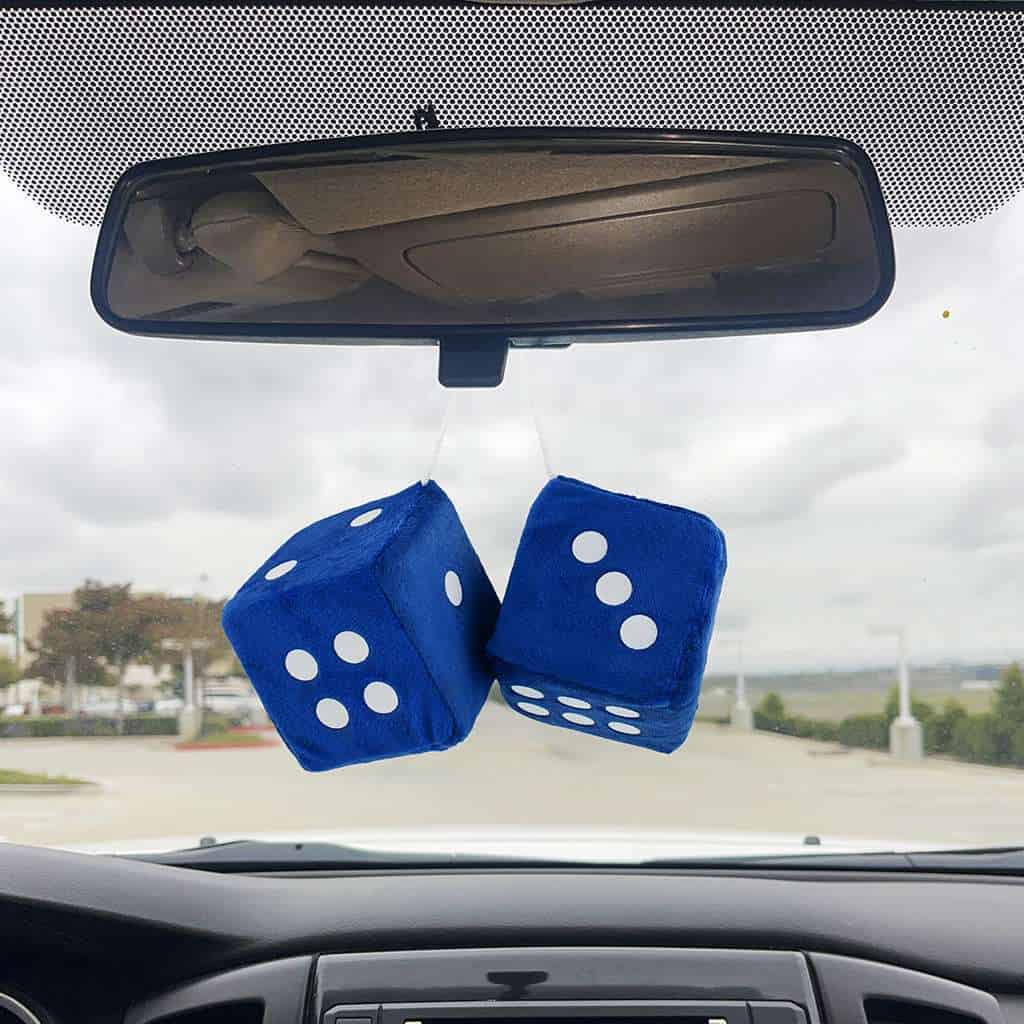 3" X 3" Classic Fuzzy Dice