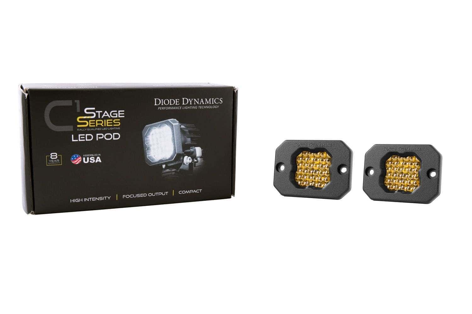SSC1 Yellow Flush Mount LED Pod (pair)