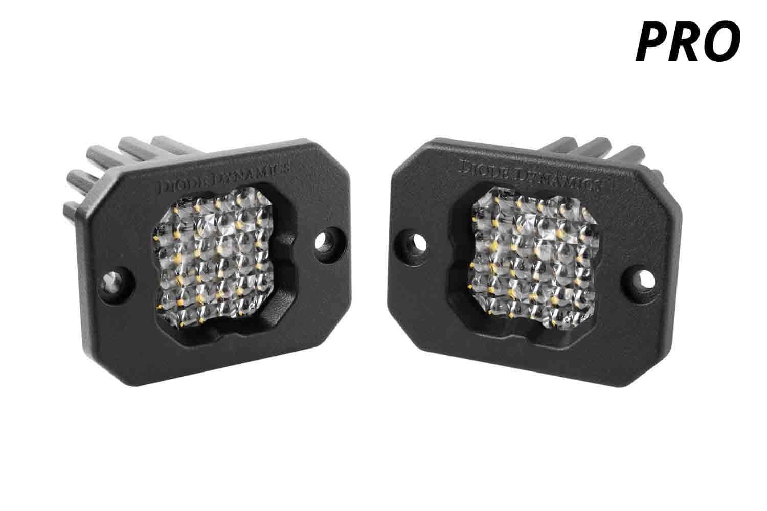 Diode Dynamics Ssc1 White Pro Flush Mount Led Pod Flood Beam (Pair) 1 SSC1 White Flush Mount LED Pod (pair)