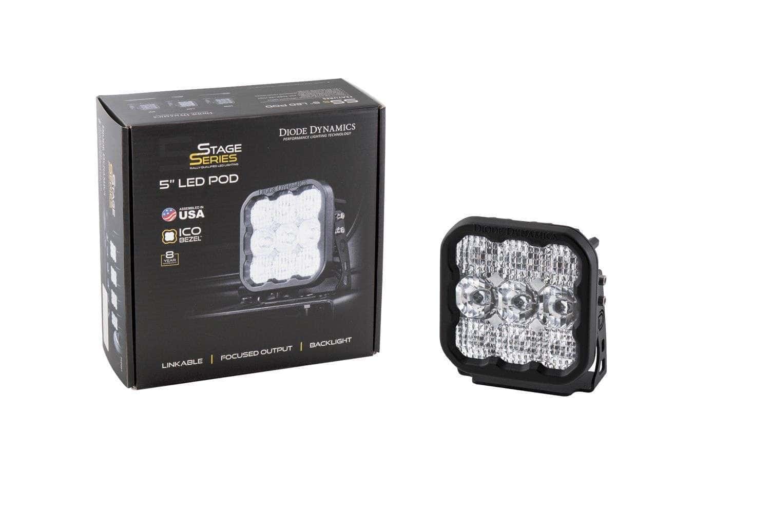 Diode Dynamics Ss5 White Sport Led Pod (One) 4 SS5 White LED Pod (one)