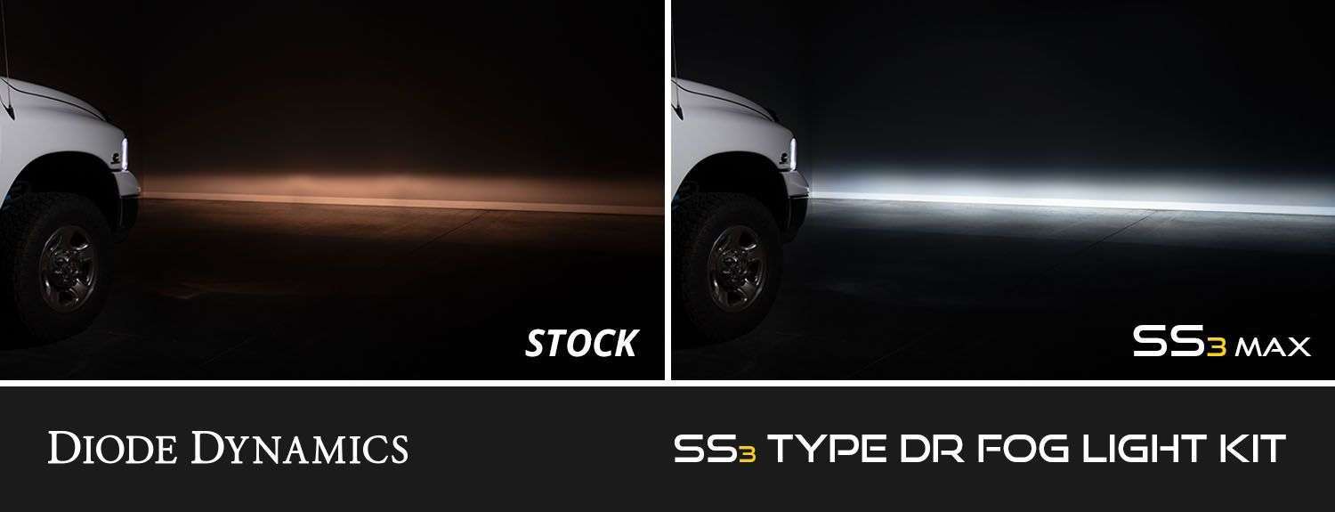 Fog Light Kit For 2013-2018 Dodge Ram 1500 – Left & Right, 55W Halogen, DOT, With Wiring