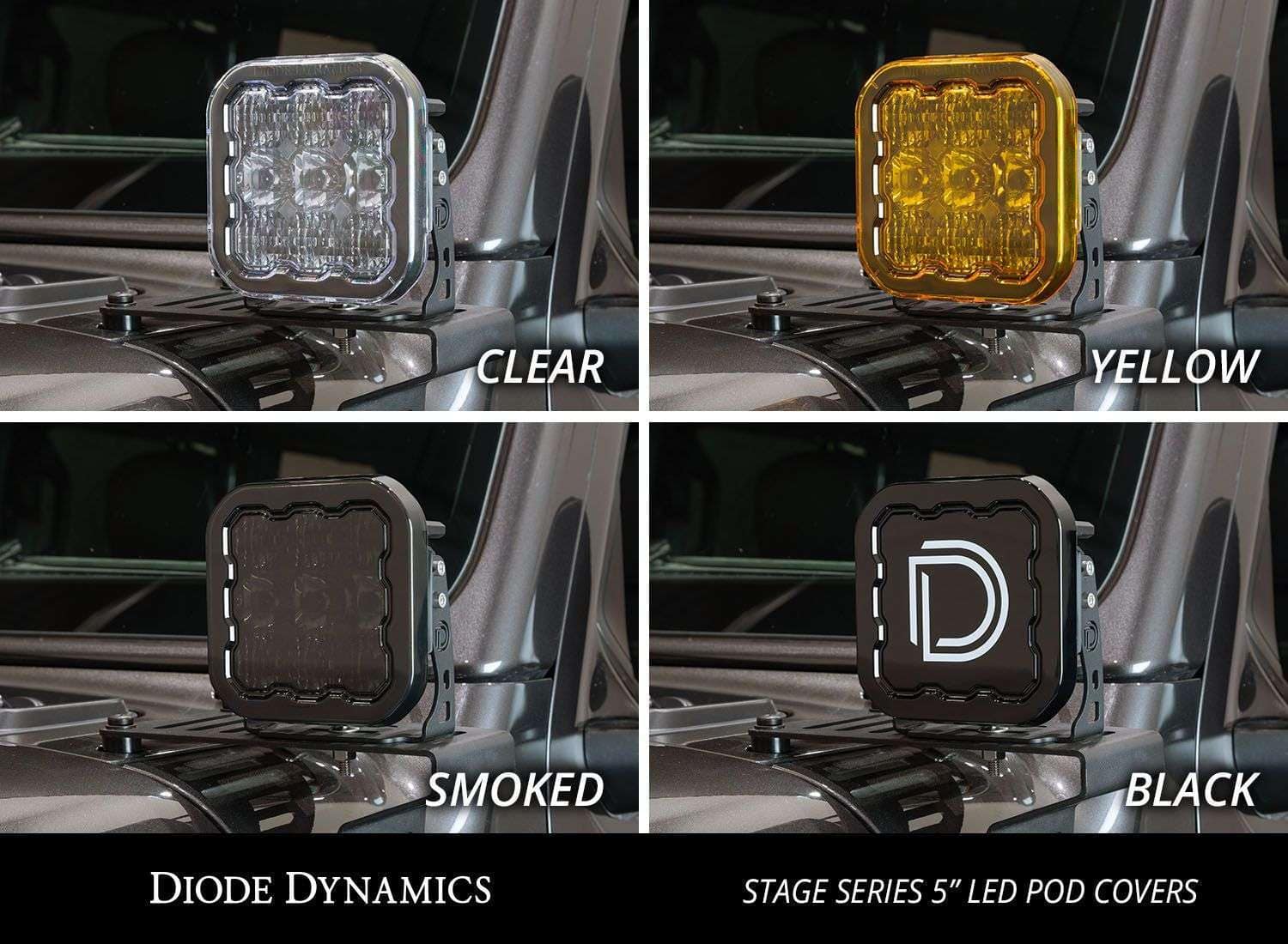 Diode Dynamics SS5 LED Pod Cover, Yellow (one)