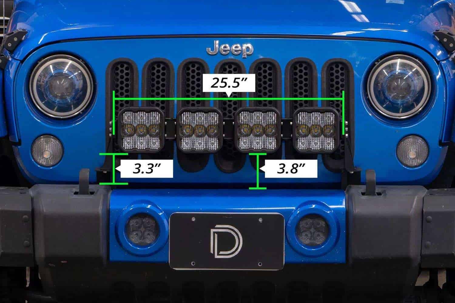 Jeep JK Wrangler 2007-2018 | SS5 Grille CrossLink Lightbar Kit