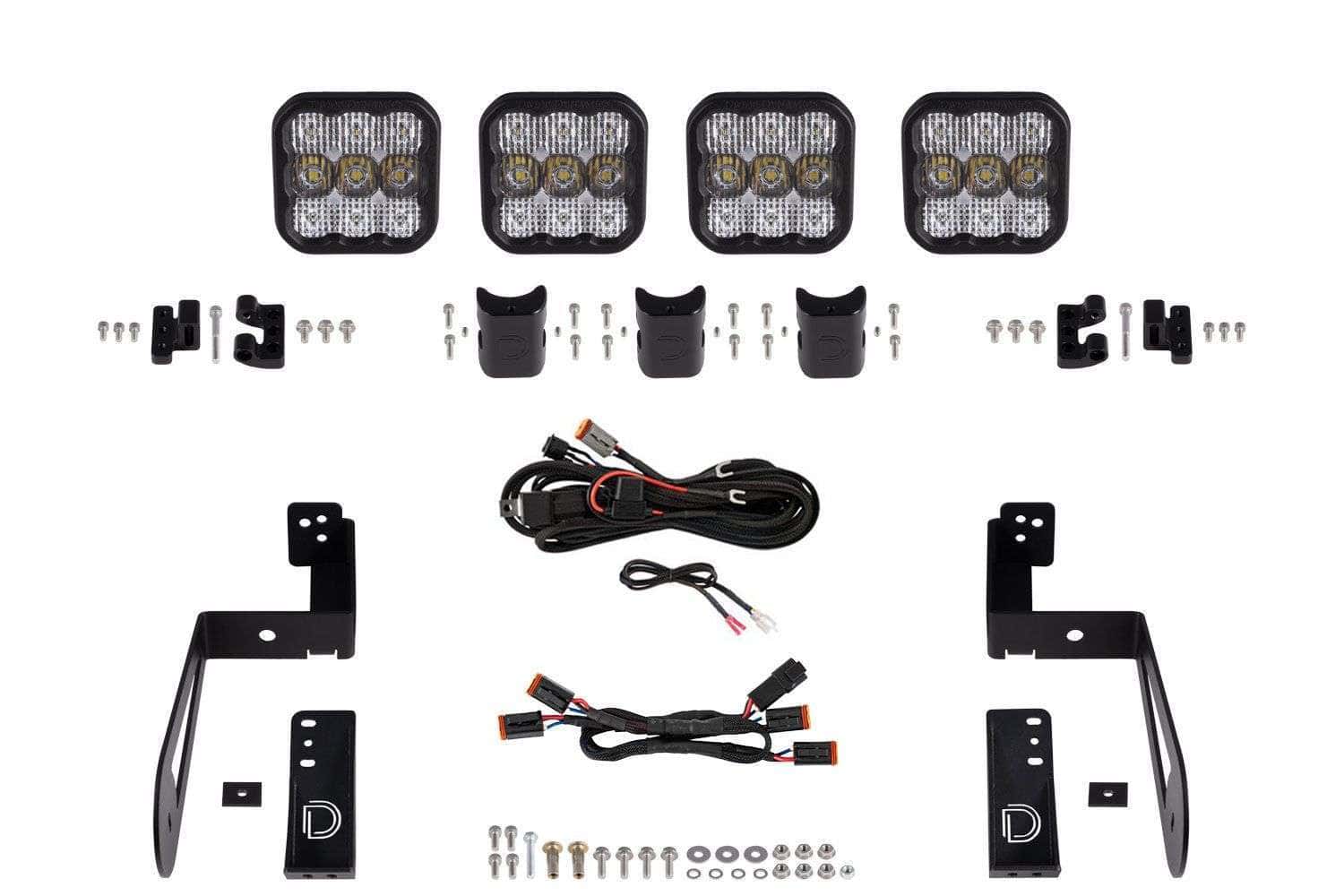 Jeep JK Wrangler 2007-2018 | SS5 Grille CrossLink Lightbar Kit