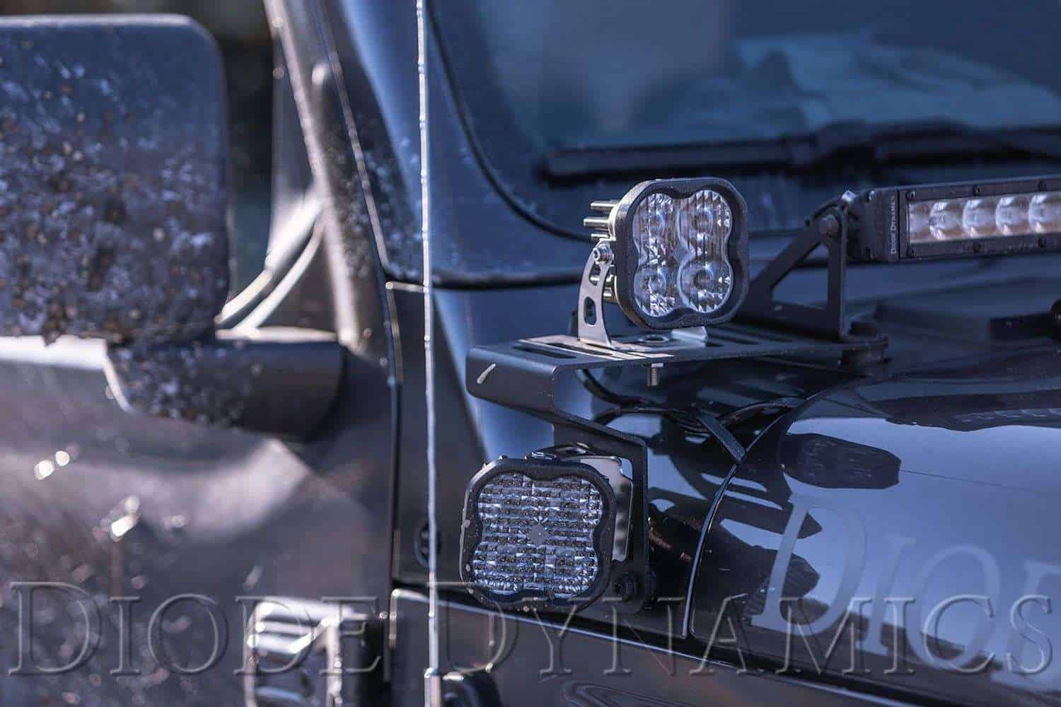 Jeep Jl Wrangler 2018-2025 Cowl Mount Led Brackets 6 Jeep JL Wrangler 2018-2025 Cowl Mount LED Brackets