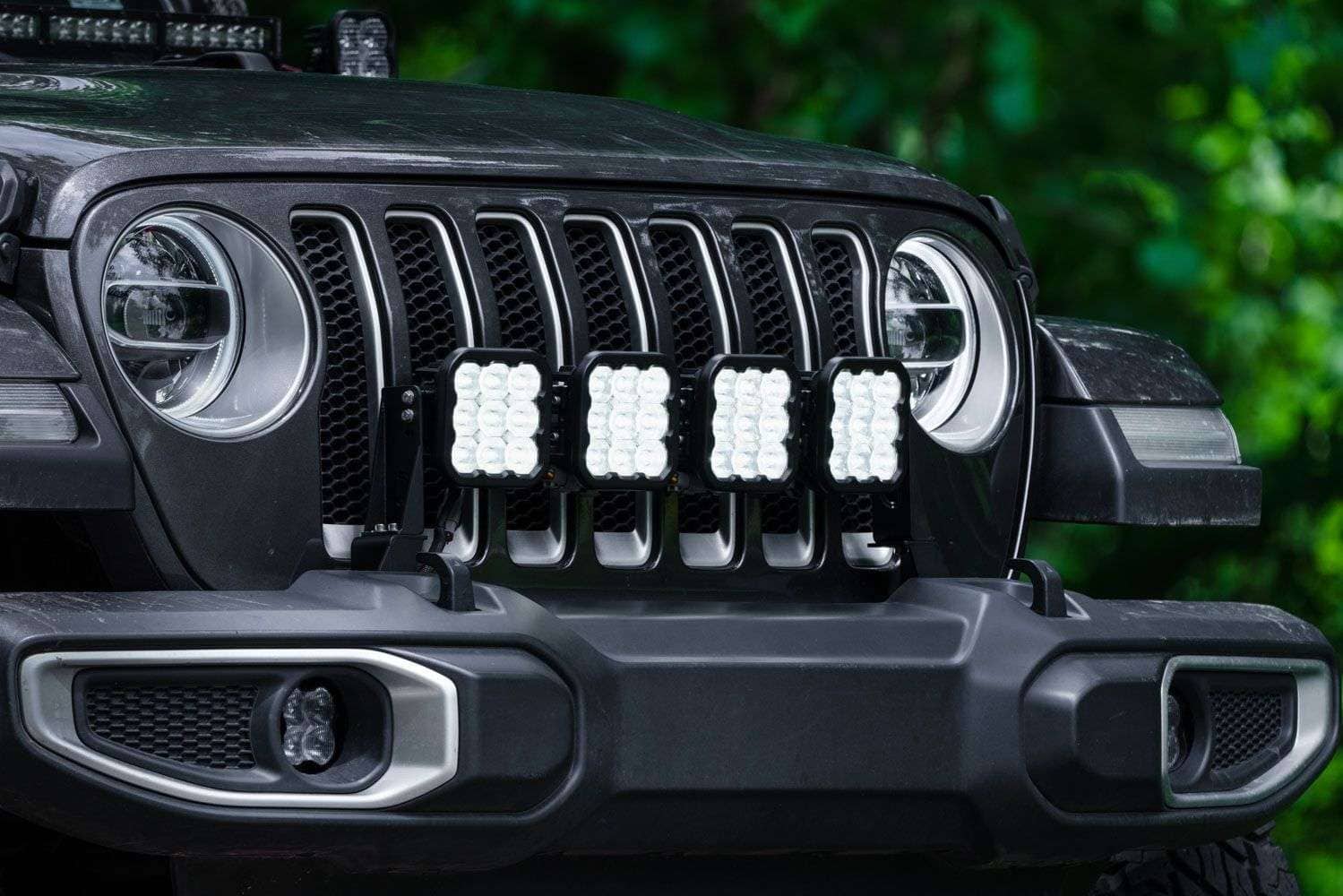 Jeep Jl Wrangler 2018-2025 Ss5 Grille Crosslink Lightbar Kit 4 Jeep JL Wrangler 2018-2025 SS5 Grille CrossLink Lightbar Kit