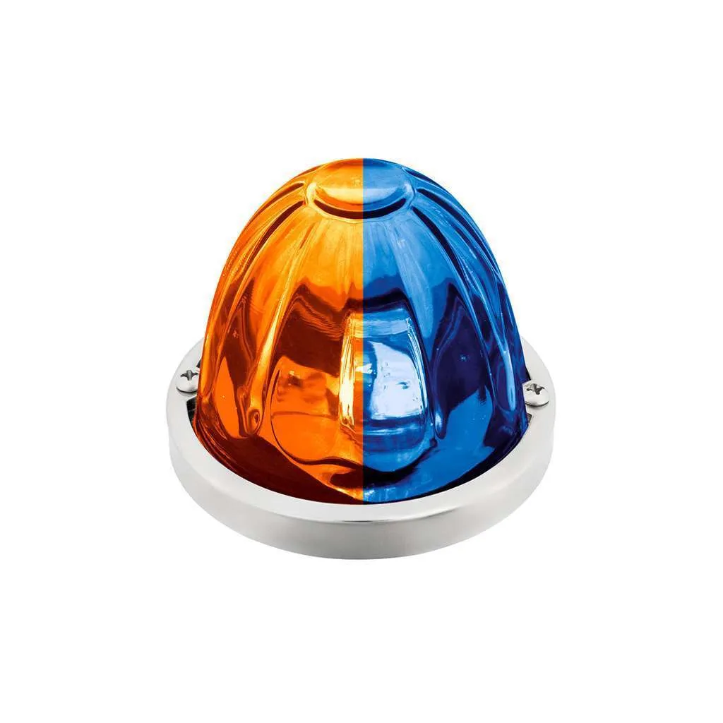 Double Fury 4 LED Glass Watermelon Light Kit – Amber & Blue w/Clear Lens