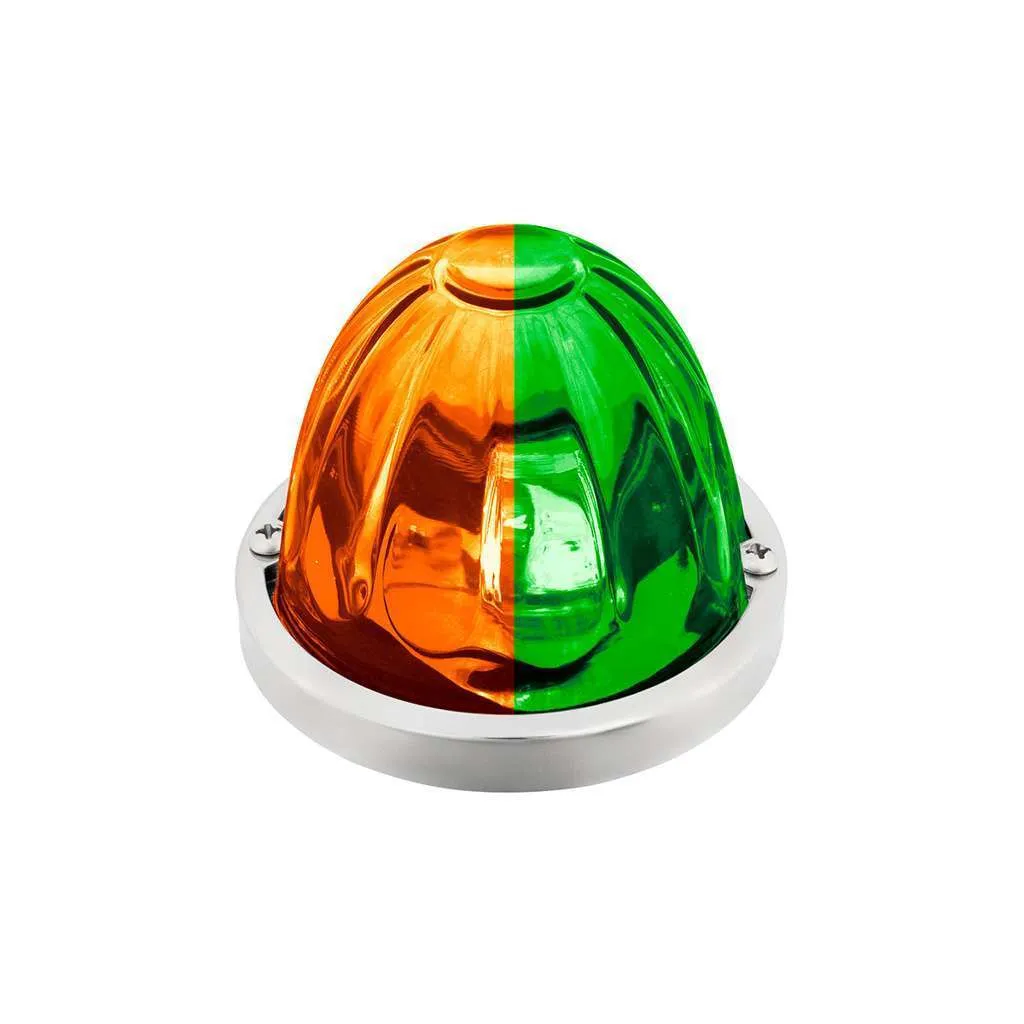 Double Fury 4 LED Glass Watermelon Light Kit – Amber & Green w/Clear Lens