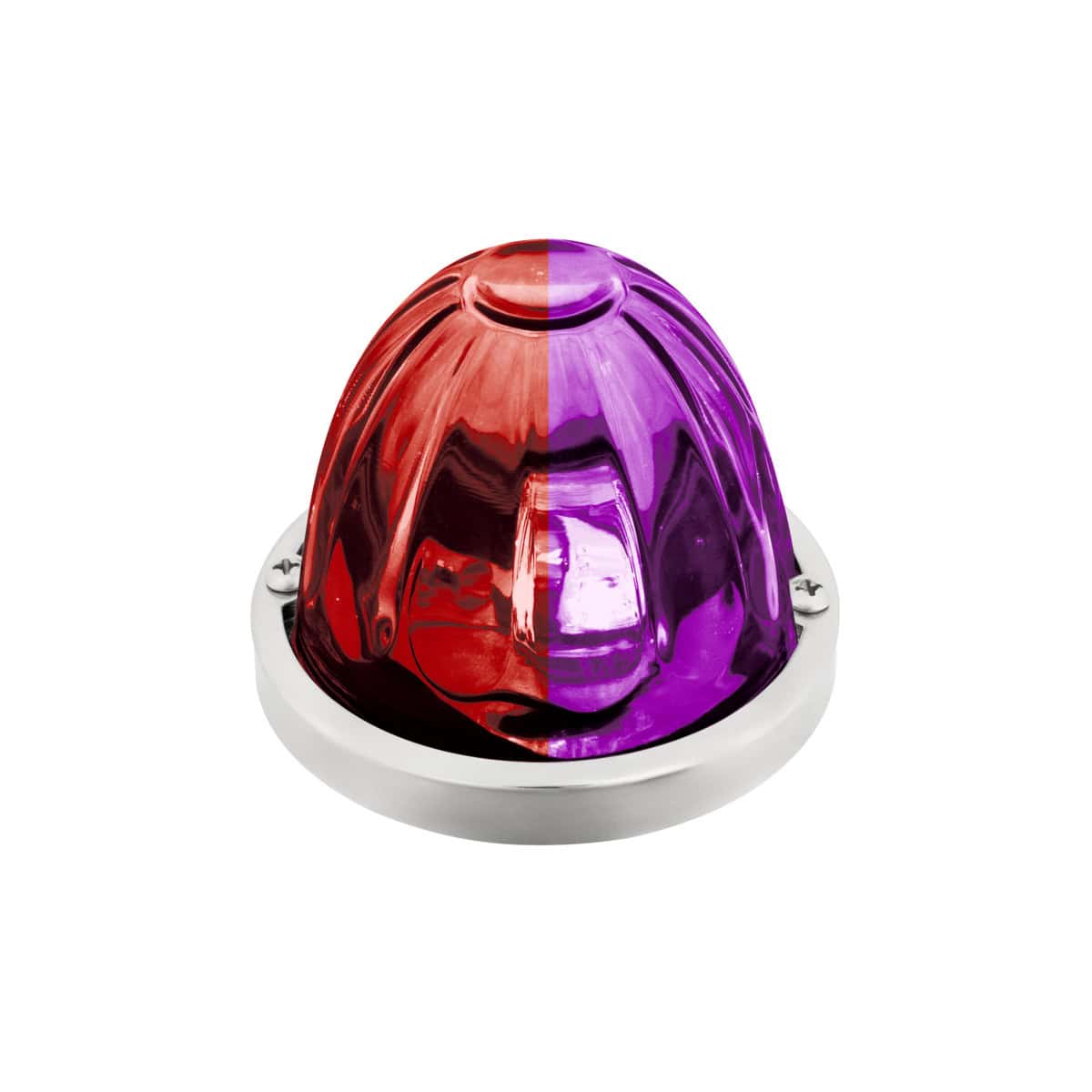 Double Fury 4 LED Glass Watermelon Light Kit – Red & Purple w/Clear Lens