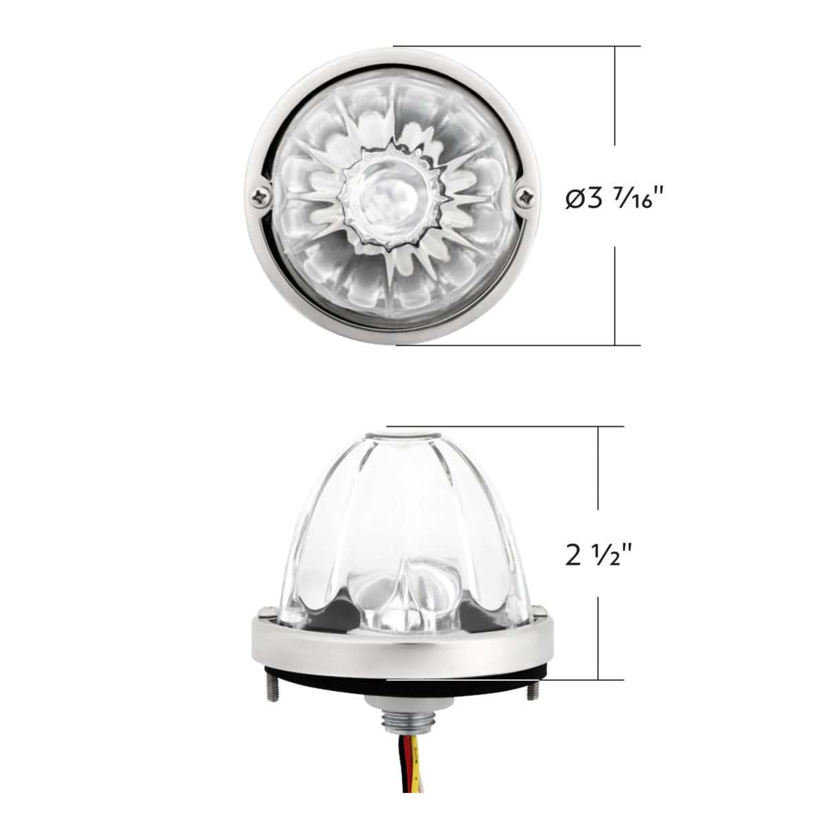 Double Fury 4 Led Glass Watermelon Light Kit – Amber &Amp; Purple W/Clear Lens 9 Double Fury 4 LED Glass Watermelon Light Kit – Red & Purple w/Clear Lens