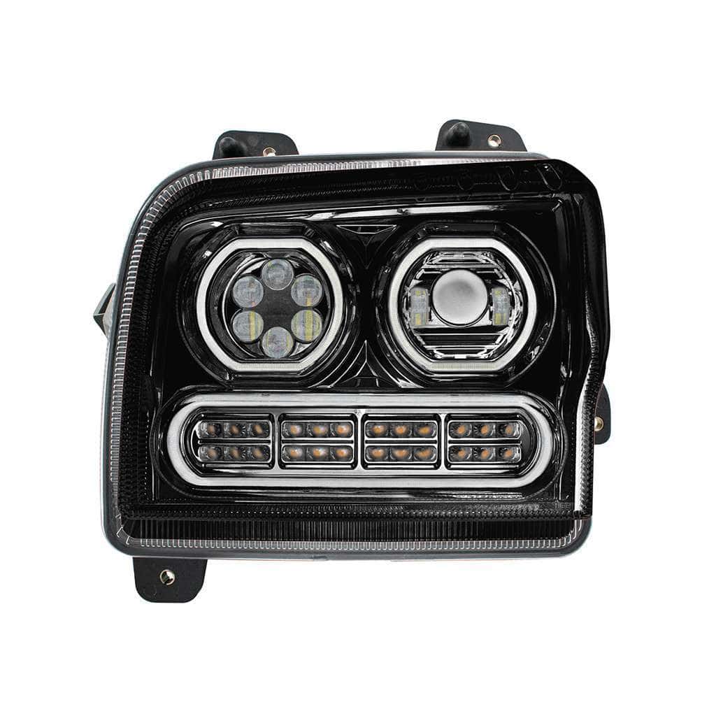 High Power 10 LED Headlight With 24 LED Turn & 100 LED Halo For 2019-2024 Kenworth W990